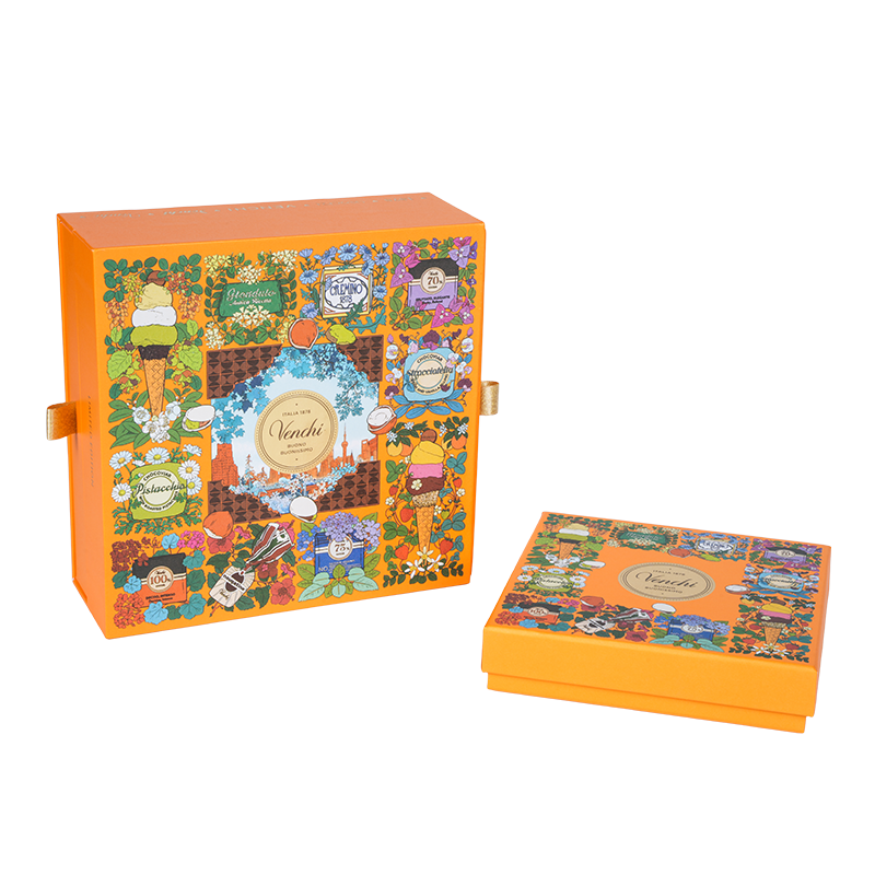 Boîte d'emballage rigide en chocolat à double porte