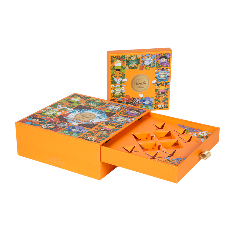 Boîte d'emballage rigide en chocolat à double porte