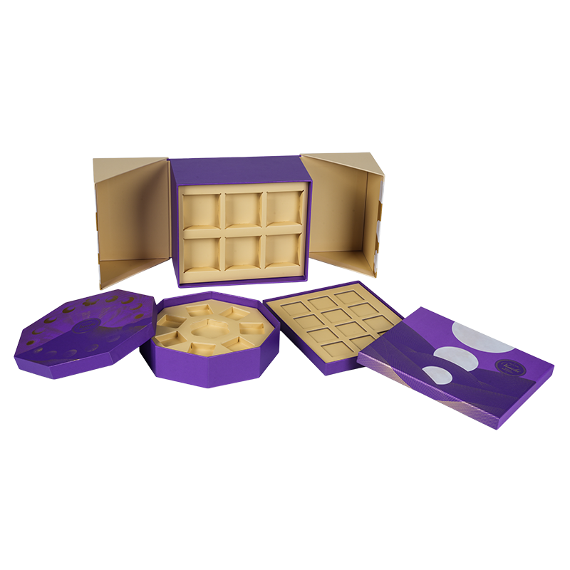 Boîte d'emballage rigide en chocolat à double porte