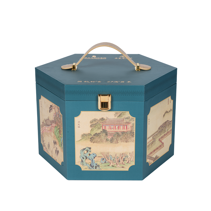 Boîte d'emballage de gâteau rigide à double porte