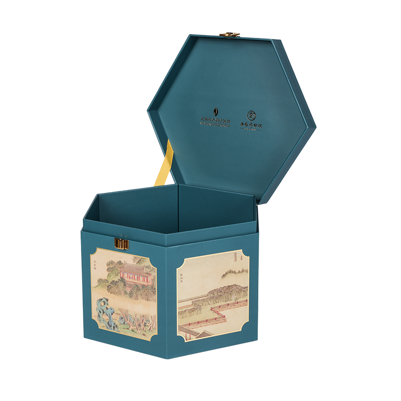 Boîte d'emballage de gâteau rigide à double porte