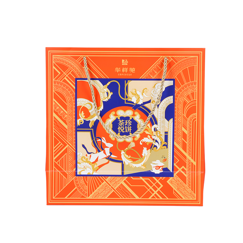 Sac de transport pour gâteau en carton kraft/blanc à poignée résistante à l'eau