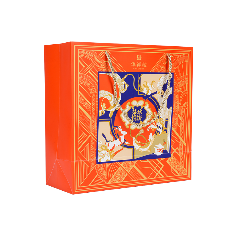 Sac de transport pour gâteau en carton kraft/blanc à poignée résistante à l'eau