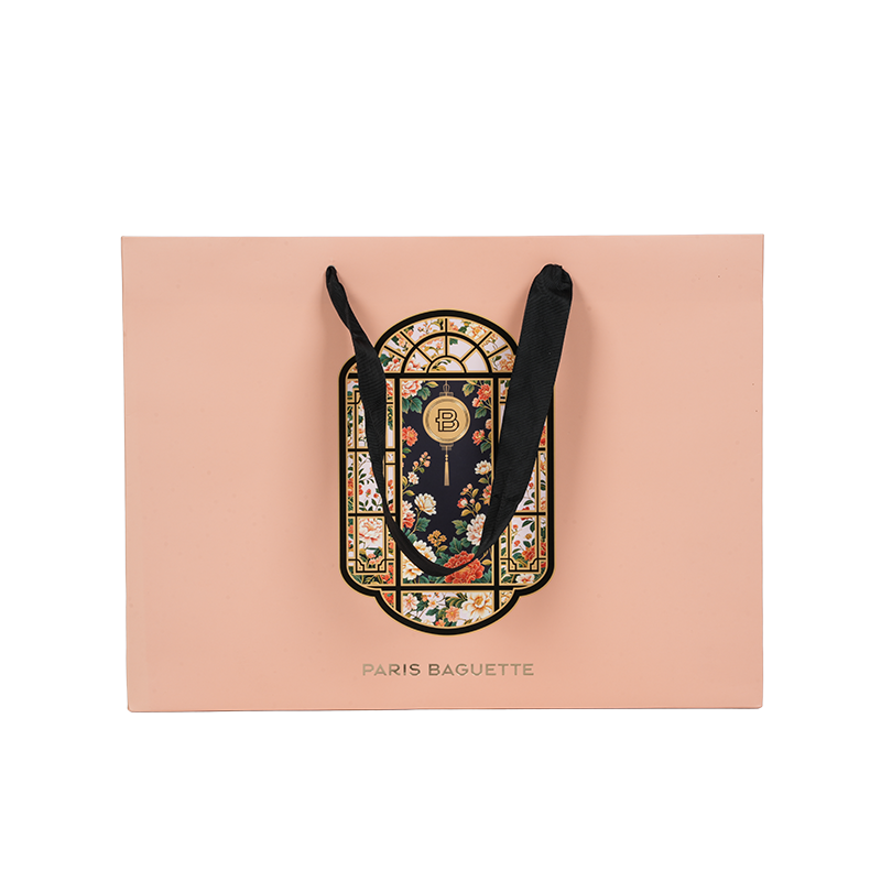 Sac de transport pour gâteau en carton kraft/blanc à poignée résistante à l'eau