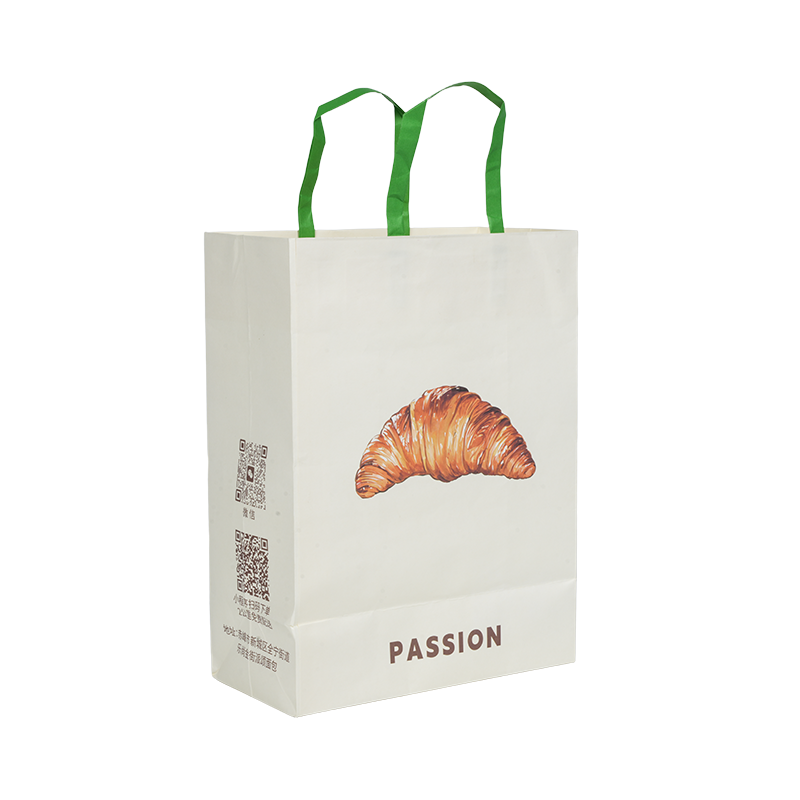 Sac de transport pour gâteau en carton kraft/blanc à poignée résistante à l'eau