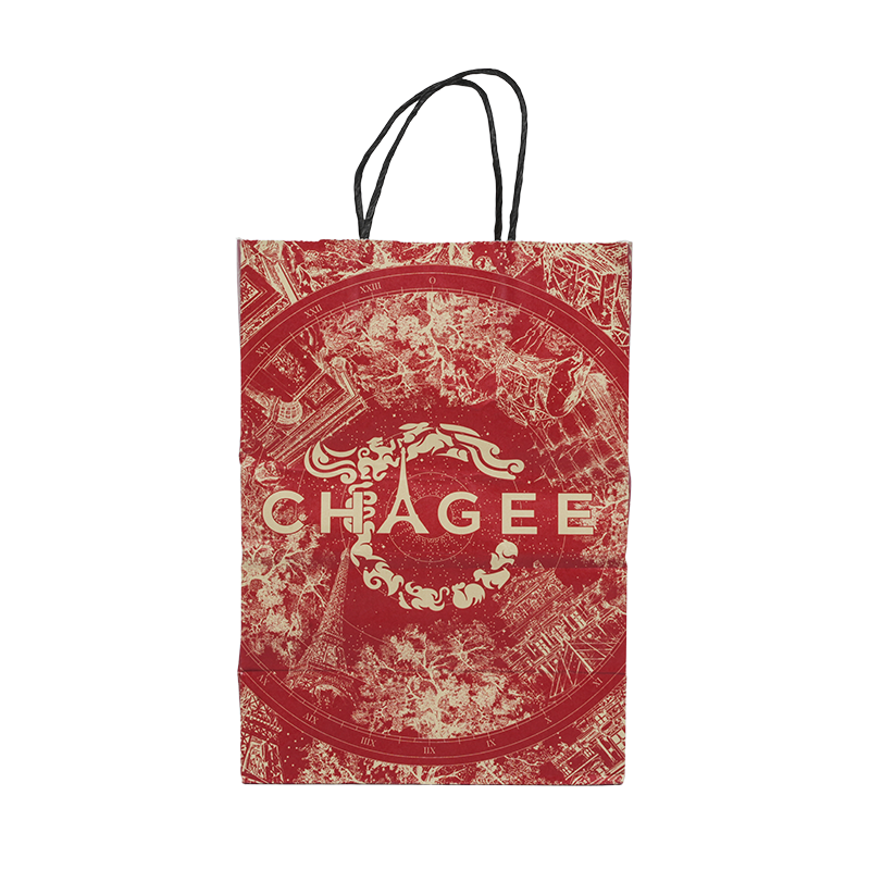 Sac en papier cartonné blanc gaufré estampé à chaud pour emballage de parfum