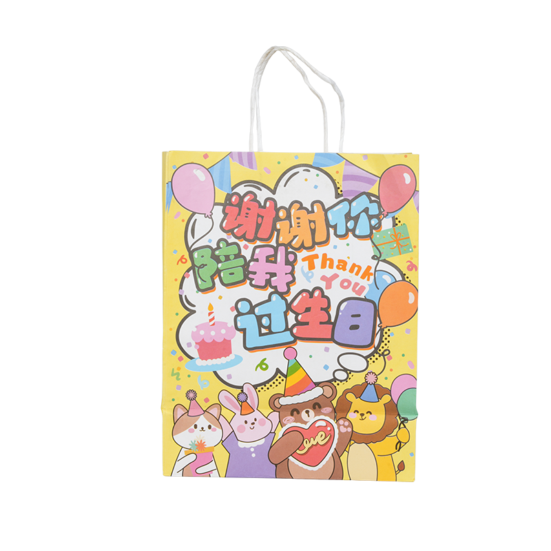 Sacs fourre-tout verticaux en papier kraft sur le thème des fêtes