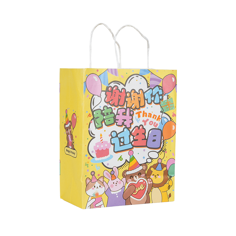 Sacs fourre-tout verticaux en papier kraft sur le thème des fêtes