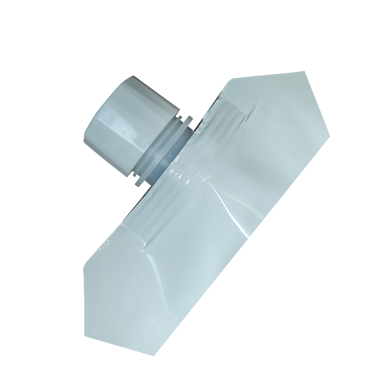 Pochette supérieure Solo Swirl — sac debout blanc translucide