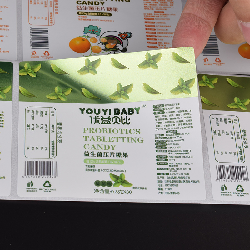 Étiquette adhésive en papier couché