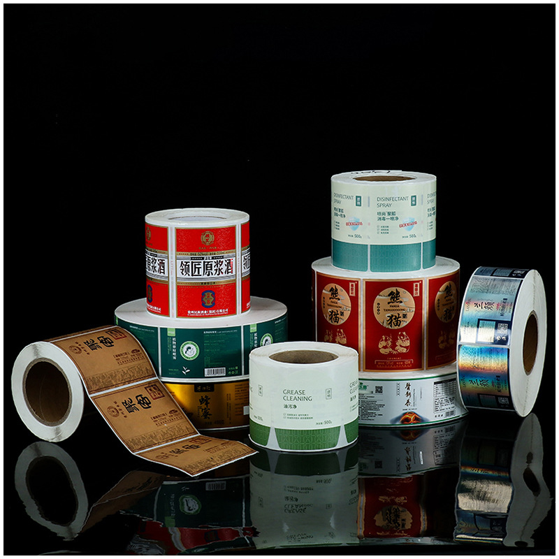 Étiquette de bouteille de vin gaufrée en feuille mate