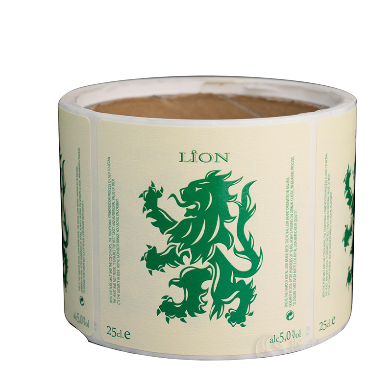 Étiquette de bouteille de vin gaufrée en feuille mate