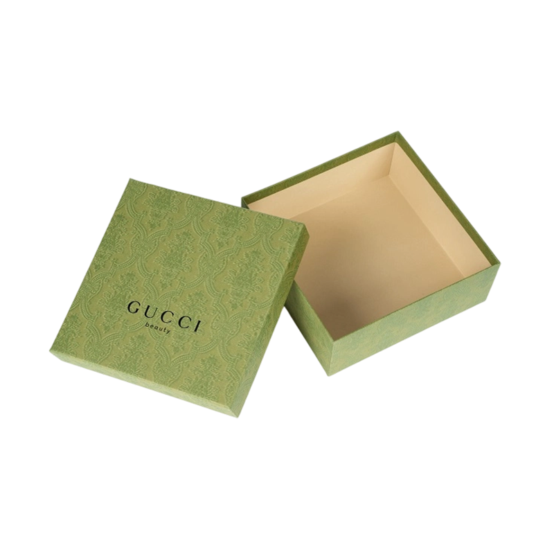 Coffret cadeau avec couvercle et base de luxe baroque en relief pour emballage de soins de la peau
