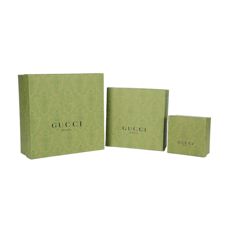 Coffret cadeau avec couvercle et base de luxe baroque en relief pour emballage de soins de la peau