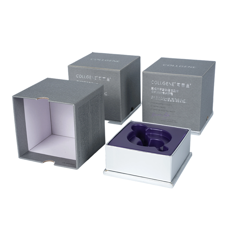 Base de couvercle à double encoche pour le pouce, boîte-cadeau de luxe pour soins de la peau, estampage à chaud
