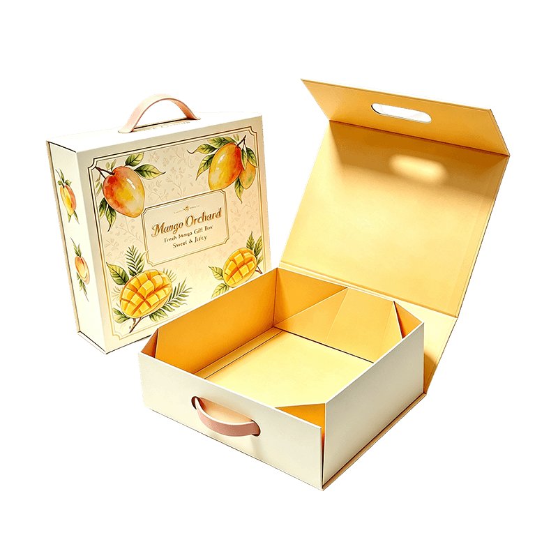 Boîte-cadeau de fruits frais intégrée à rabat pliable sans colle Boîte-cadeau de fruits frais intégrée à rabat pliable sans colle