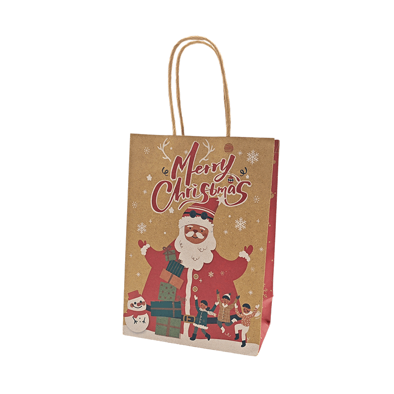 Ensemble de sacs cadeaux de Noël en papier kraft