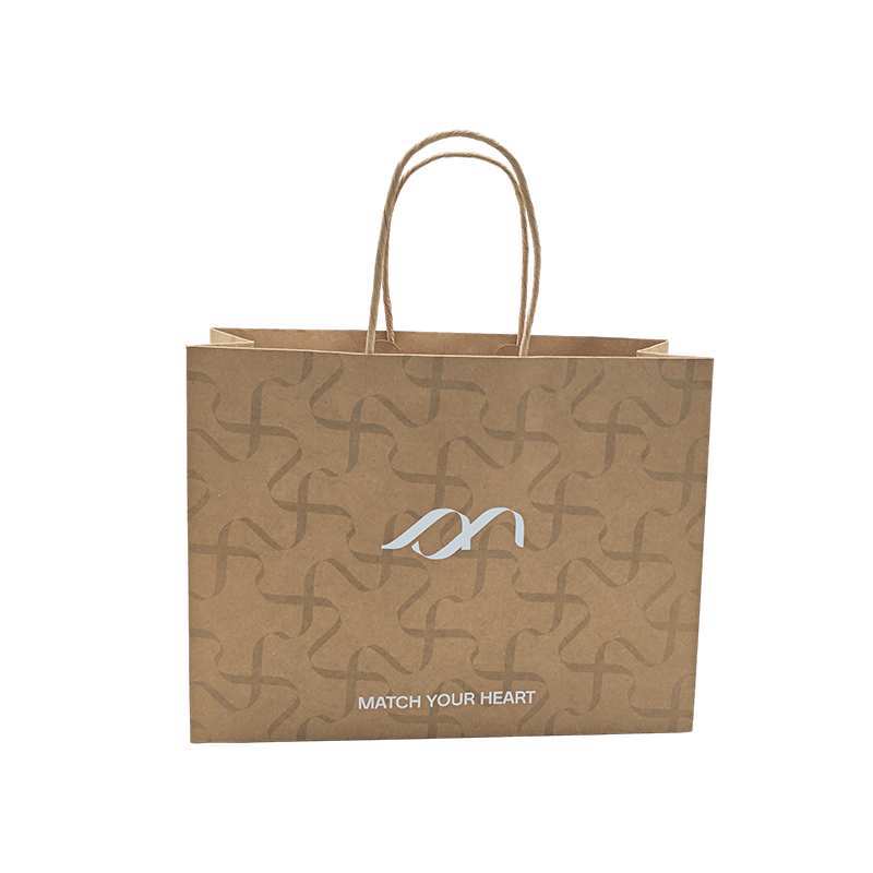 Grand et petit ensemble de sacs cadeaux en papier kraft à poignée torsadée