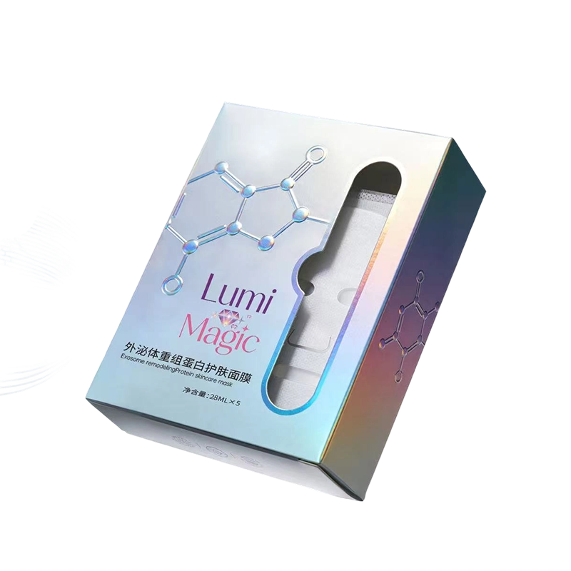 Boîte d'emballage découpée irisée avec fenêtre découpée au laser (Lumi Magic Custom Edition)